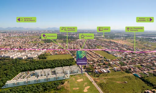 Foto aerea localizacao alameda coqueiros entorno