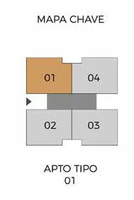 Mapa chave posicao apartamento tipo 01
