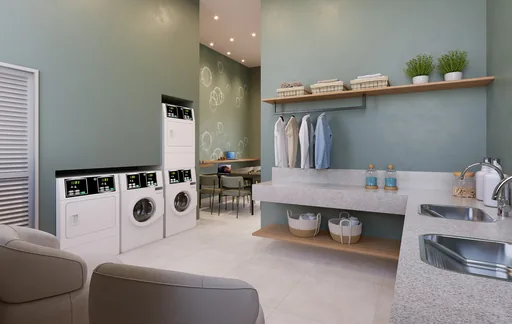 Lavanderia coletiva amenidade condominio