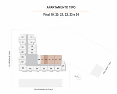 Planta situacao apartamento tipo andares 19 a 24