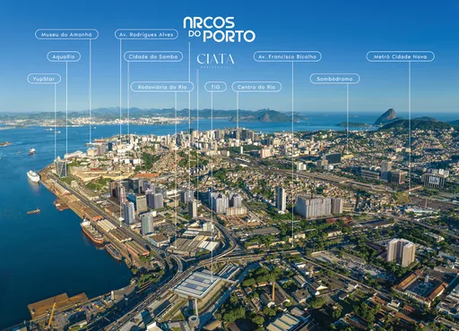 Vista aerea localizacao arcos do porto rio