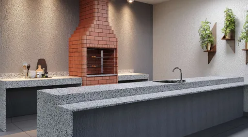 Churrasqueira area gourmet render
