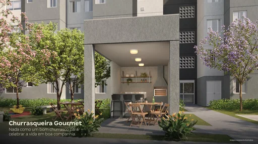 Churrasqueira gourmet area lazer render