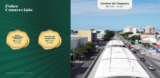 Polos comerciais proximidade centro taquara