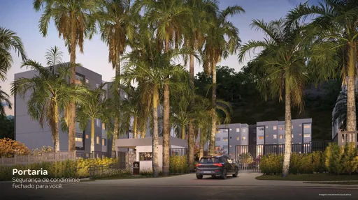 Portaria condominio fechado render externo