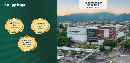 Shoppings proximos taquara plaza distancias