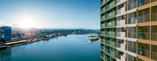 Fachada edificio vista mar porto