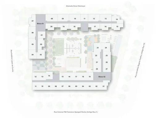 Implantacao blocos numeracao unidades