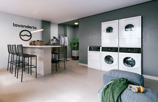 Lavanderia coletiva amenidade render
