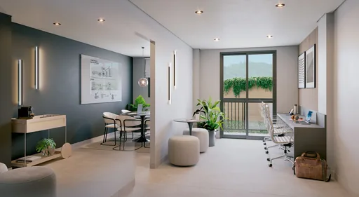 Render espaco coworking amenidade