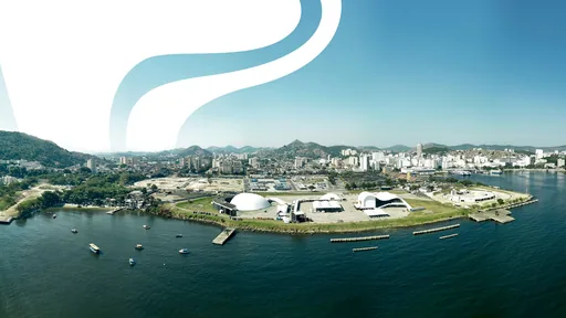 Vista aerea regiao niteri caminho niemeyer