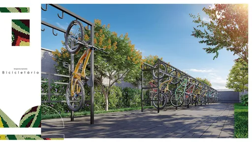 Bicicletario area condominio render