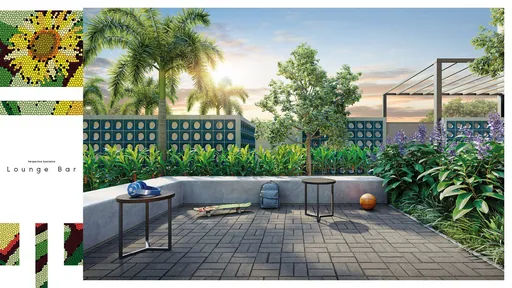 Render lounge bar area lazer empreendimento