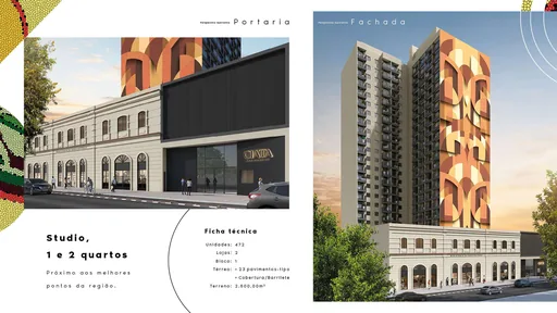 Render portaria fachada empreendimento