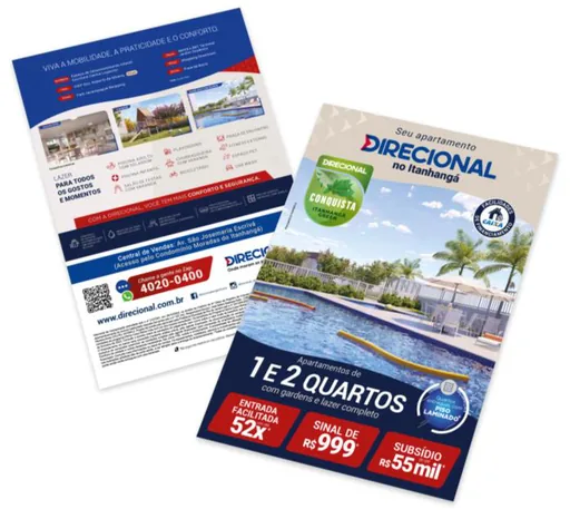 Folheto promocional direcional itanhanga