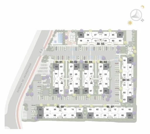 Implantacao blocos condominio jacarepagua