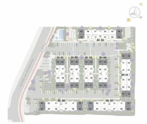 Implantacao blocos numerados condominio 2