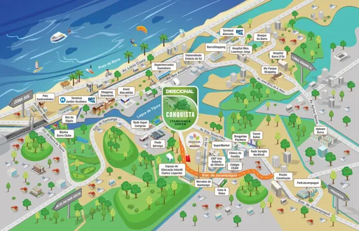 Mapa localizacao conquista itanhanga green barra