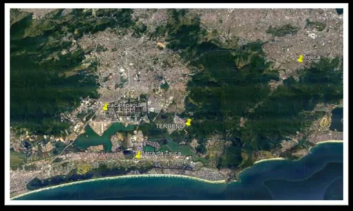 Mapa satelite localizacao terreno barra tijuca