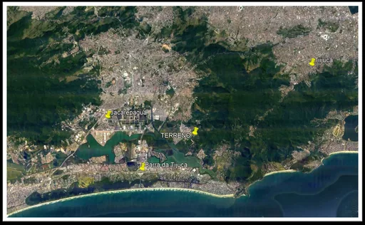 Mapa satelite localizacao terreno barra tijuca 2