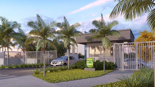 Render fachada entrada condominio conquista