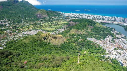 Vista aerea bairro rio mar lagoa