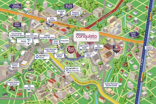 Mapa localizacao conquista max norte entorno