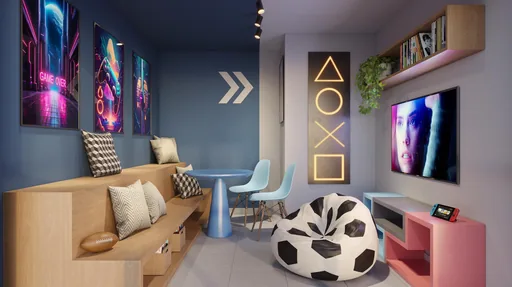 Sala games amenidade render