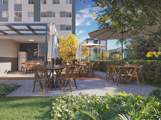 Area gourmet externa render empreendimento