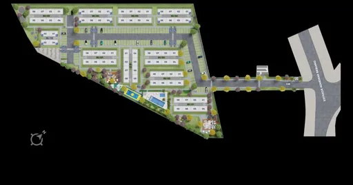 Implantacao condominio blocos numerados