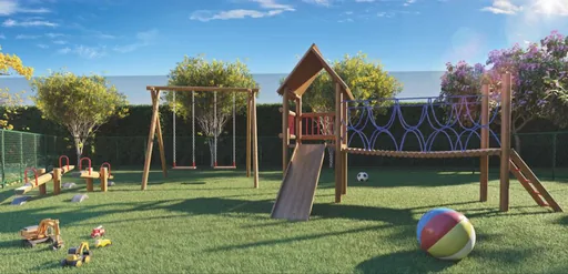 Playground infantil area lazer render