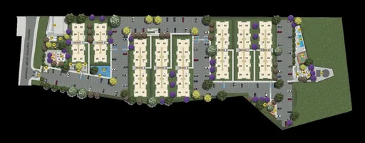 Implantacao condominio blocos numerados