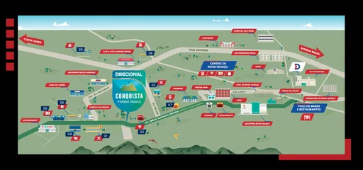 Mapa localizacao conquista parque iguacu entorno