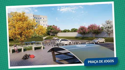 Praca de jogos skate bicicletario render