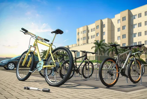 Bicicletario area comum condominio