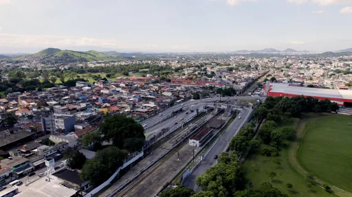 Vista aerea bairro ferrovia contexto regiao