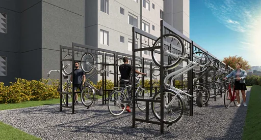 Bicicletario render amenidade condominio