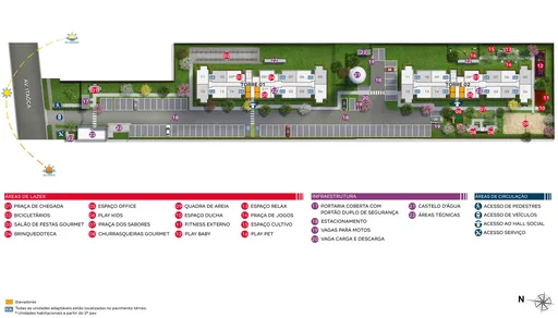 Implantacao condominio areas lazer infraestrutura