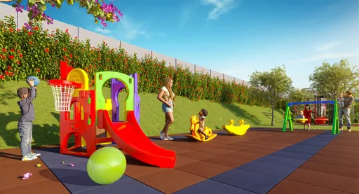 Playground infantil area lazer render