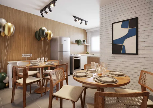 Salao festas render interior mesas cozinha