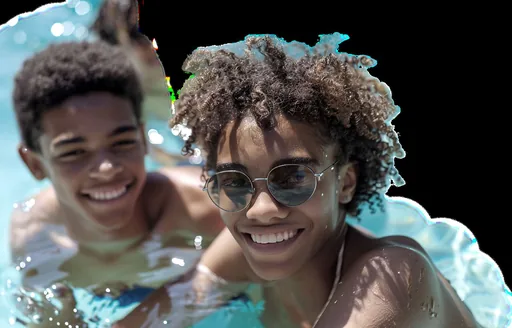 Pessoas piscina lazer condominio