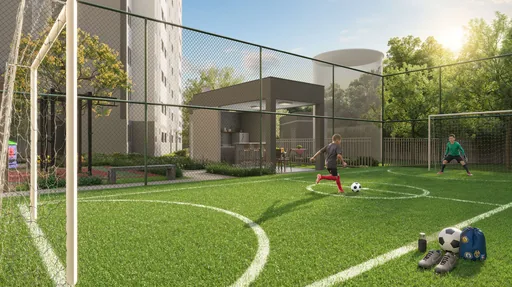 Quadra futebol society condominio render