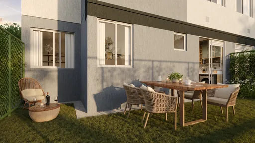 Area externa quintal jardim unidade