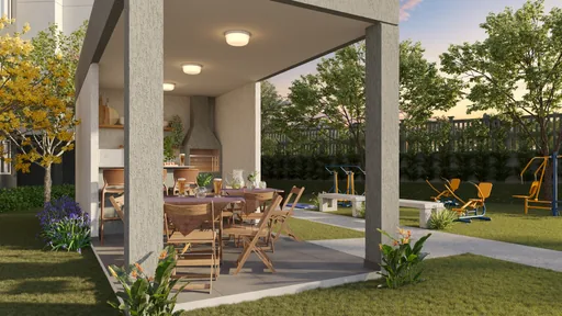 Churrasqueira area lazer academia ao ar livre