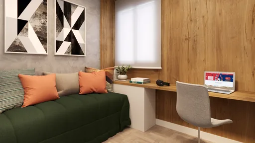Quarto home office render interior