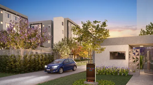 Render fachada entrada condominio estacao rio