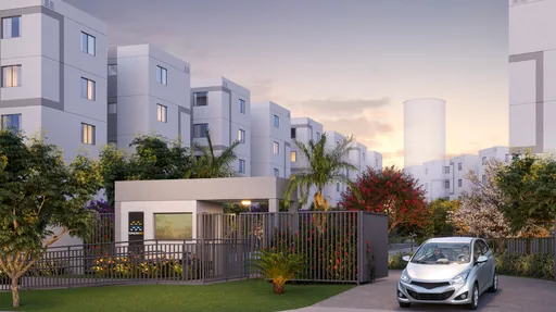 Render fachada portaria condominio estacao rio