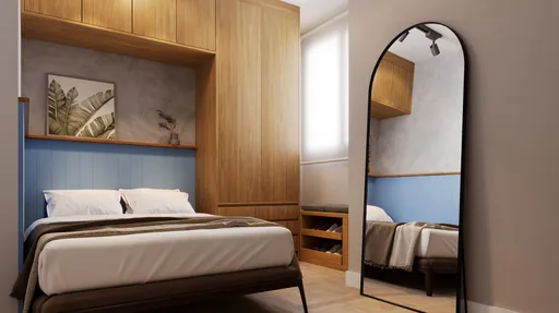 Render quarto suite moveis planejados