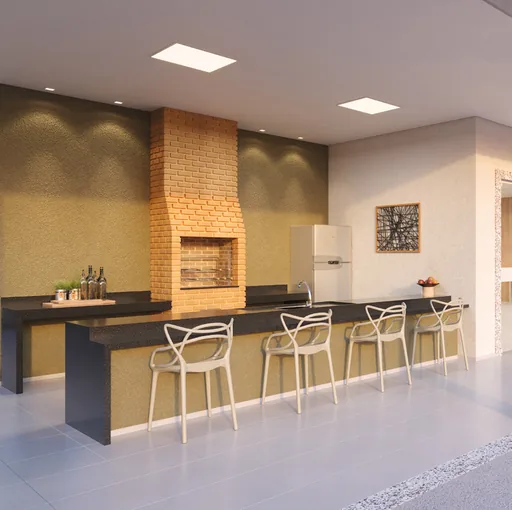 Churrasqueira area gourmet render