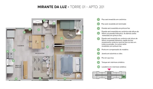 Planta apartamento 201 torre01 mirante da luz